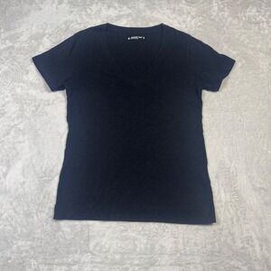 NWOT American Giant Womens V-Neck Short Sleeve T-Shirt S Black Made in USA‎